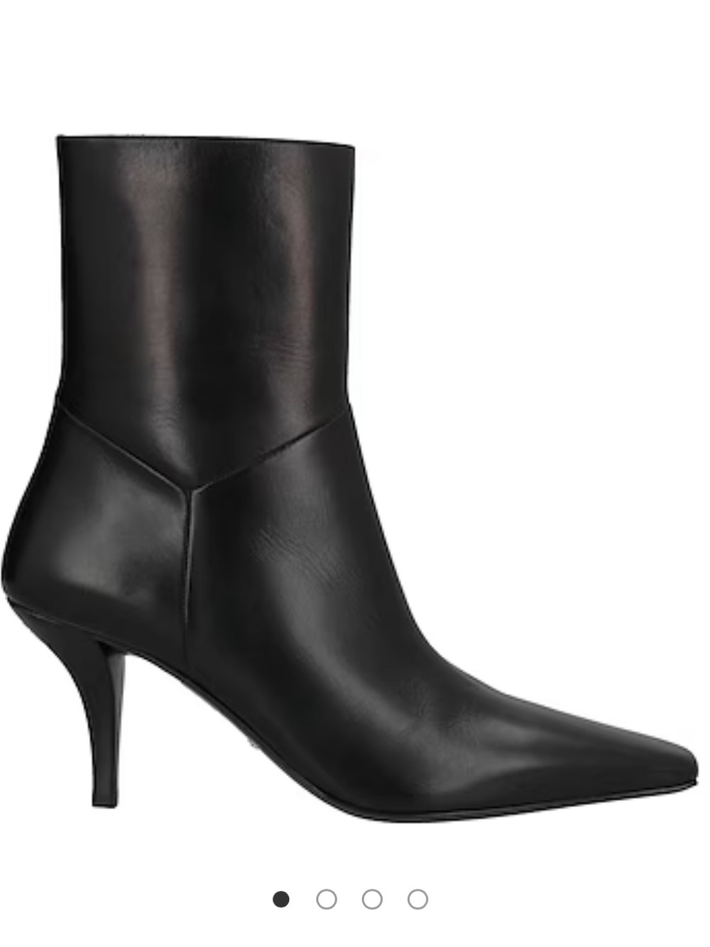 GUCCI Women’s Size 35 Leather Boots Black Pointed-Toe Mid-Heel Ankle Boots